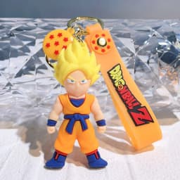 Dragon Ball Z Goku Figure Keychain Anime Super Saiyan Keyring Bag Pendant Car Ornament Kids Toy Christmas Gift