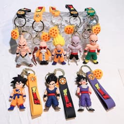 Dragon Ball Z Goku Figure Keychain Anime Super Saiyan Keyring Bag Pendant Car Ornament Kids Toy Christmas Gift