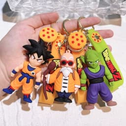 Dragon Ball Z Goku Figure Keychain Anime Super Saiyan Keyring Bag Pendant Car Ornament Kids Toy Christmas Gift