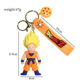 Dragon Ball Z Goku Figure Keychain Anime Super Saiyan Keyring Bag Pendant Car Ornament Kids Toy Christmas Gift