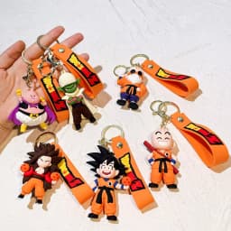 Dragon Ball Z Goku Figure Keychain Anime Super Saiyan Keyring Bag Pendant Car Ornament Kids Toy Christmas Gift