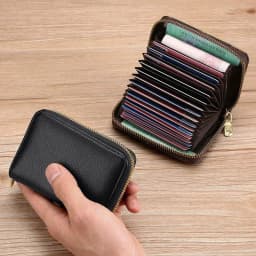 Women PU Card Holder Wallet, Compact Accordion Credit Card Case, Multi Slot Organizer for Card Cash Custom Logo Bulk Dropship