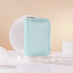 Women PU Card Holder Wallet, Compact Accordion Credit Card Case, Multi Slot Organizer for Card Cash Custom Logo Bulk Dropship