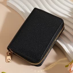 Women PU Card Holder Wallet, Compact Accordion Credit Card Case, Multi Slot Organizer for Card Cash Custom Logo Bulk Dropship
