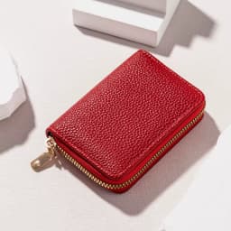 Women PU Card Holder Wallet, Compact Accordion Credit Card Case, Multi Slot Organizer for Card Cash Custom Logo Bulk Dropship