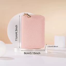 Women PU Card Holder Wallet, Compact Accordion Credit Card Case, Multi Slot Organizer for Card Cash Custom Logo Bulk Dropship