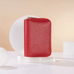 Women PU Card Holder Wallet, Compact Accordion Credit Card Case, Multi Slot Organizer for Card Cash Custom Logo Bulk Dropship