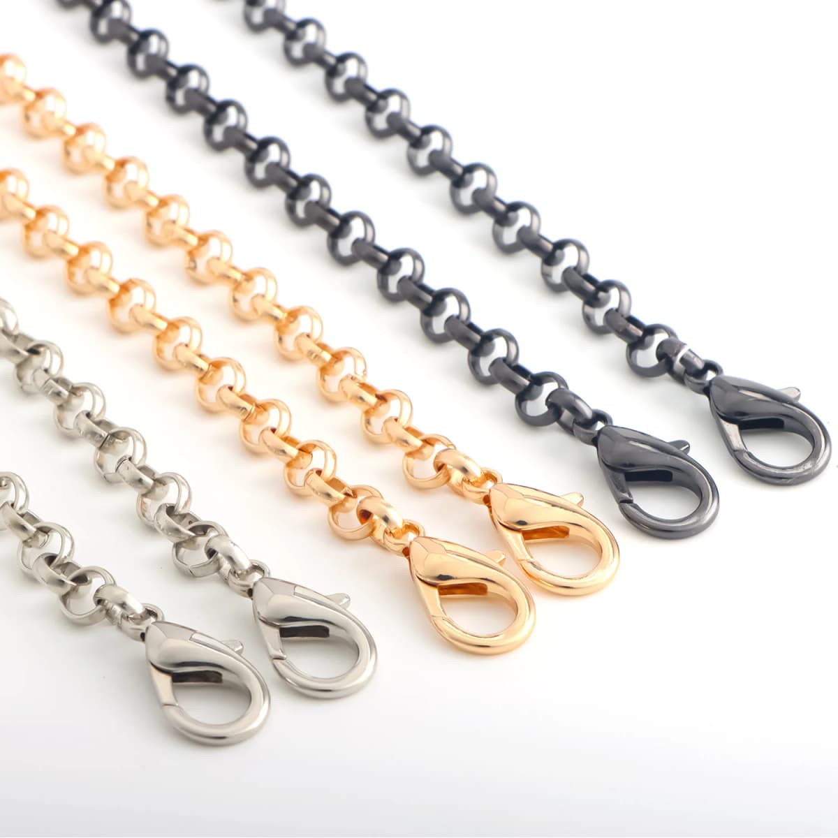O Shaped Purse Chain, Purse Strap Replacement Chain for Handbags, Shoulder, Crossbody Bag, DIY Purse Making