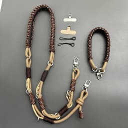 Outdoor Multi-purpose Adjustable Replacement Bag Strap Hand-braided Paracord Camera Phone Crossbody Lanyard Decorative Chain