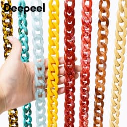 1/2Pcs Deepeel 60cm Acrylic Bag Strap Handbag Resin Chain Detachable Lobster Clasps for Purse Handle DIY Making Accessories