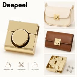 1-5Pcs 33x34mm Bag Lock Snap Buckle Metal Handbag Clasp Purse Closure Flap Wallet Decorative Latch Leathercraft Repair Hardware