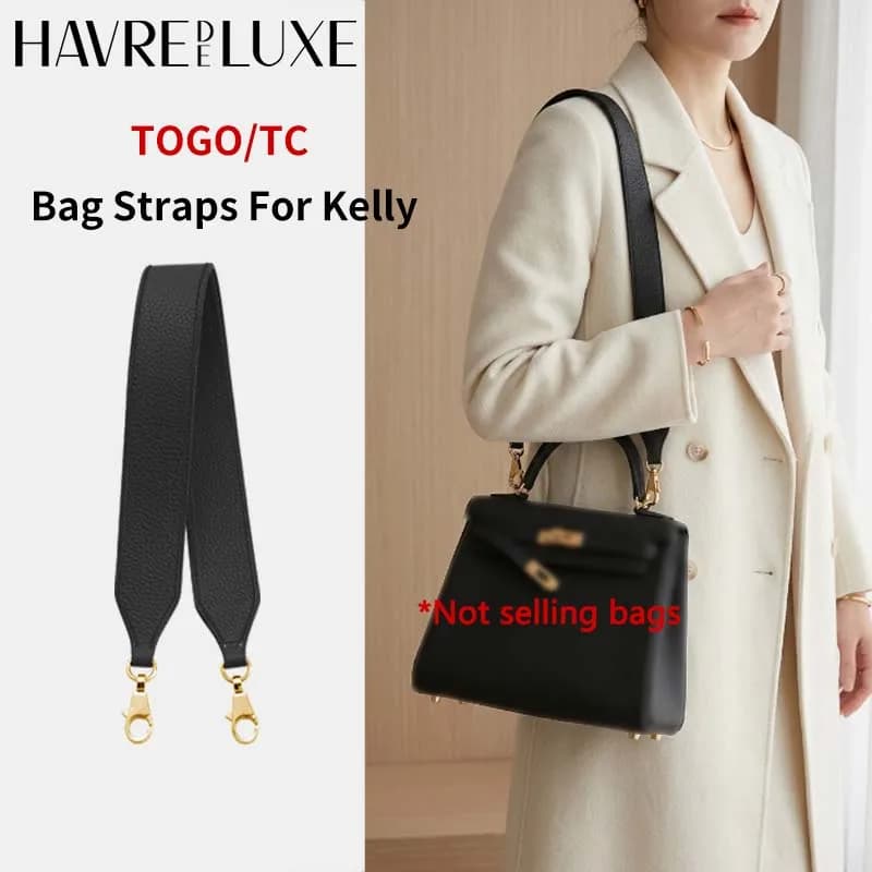 Togo Cowhide Wide Shoulder Strap For Kelly 25 Bag,Underarm Replacement Bag Strap,Handbag Modification Bag Accessories