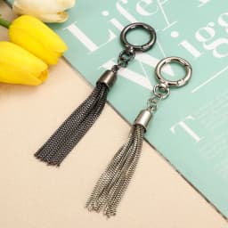 Fashion Metal Decoration Buckle Tassel Pendant Keychain for Handbag Bag Purse Hardware Accessories DIY Crafts Decor Tassel