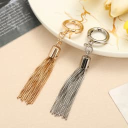 Fashion Metal Decoration Buckle Tassel Pendant Keychain for Handbag Bag Purse Hardware Accessories DIY Crafts Decor Tassel