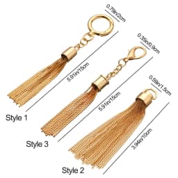 Fashion Metal Decoration Buckle Tassel Pendant Keychain for Handbag Bag Purse Hardware Accessories DIY Crafts Decor Tassel