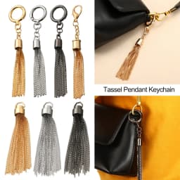 Fashion Metal Decoration Buckle Tassel Pendant Keychain for Handbag Bag Purse Hardware Accessories DIY Crafts Decor Tassel