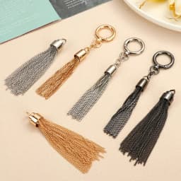 Fashion Metal Decoration Buckle Tassel Pendant Keychain for Handbag Bag Purse Hardware Accessories DIY Crafts Decor Tassel