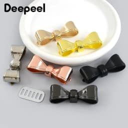4/10Pcs Deepeel Metal Bowknot Buckle 47x17mm Handbag Label Pin Clasp Bag Side Clip Hook Clothes Decor Buckles DIY Accessories