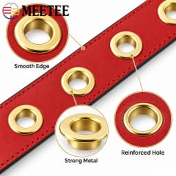 50/100Pcs 4-15mm Pure Copper Eyelet Grommets Belt Hole Rivets Shoe Lace Rings Webbing Grommet Apparel Repair Sewing Accessories