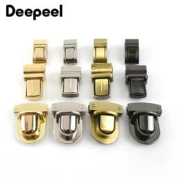 2/5Pcs Metal Lock Buckle Twist Turn Snap Clasp for Women's Bag Purse Replace Repair Buckles DIY Bags Closure Hardware Accessory