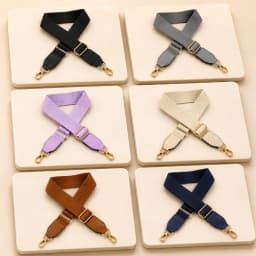 1Pc Deepeel 3.8cm Wide Cotton Canvas Bag Strap Adjustable 80-130cm Replacement Crossbody Shoulder Straps for Handbag Purse Totes