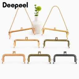 1/2/4Pcs 18cm Metal Kiss Clasp Lock Purse Frame Bead Head Square Handle Women Handbag Wallet Handles DIY Bag Bracket Accessories