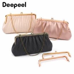 1/2/4Pcs 18cm Metal Kiss Clasp Lock Purse Frame Bead Head Square Handle Women Handbag Wallet Handles DIY Bag Bracket Accessories
