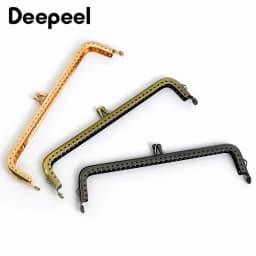 1/2/4Pcs 18cm Metal Kiss Clasp Lock Purse Frame Bead Head Square Handle Women Handbag Wallet Handles DIY Bag Bracket Accessories