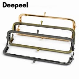 1/2/4Pcs 18cm Metal Kiss Clasp Lock Purse Frame Bead Head Square Handle Women Handbag Wallet Handles DIY Bag Bracket Accessories