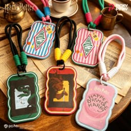 Pinky Harry Potter Card Holder Bag Charm Pendant for Daily Halloween Christmas Birthday Gift for Students Fans Women