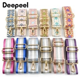 1P Deepeel 5cm Wide Handbag Straps Embroidered Bag Strap Shoulder Band Crossbody Webbing Adjustable DIY Sewing Accessories