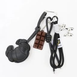 Lovely Hanger Pu Leather Croissant Pendant Fashion Bag Charm Heart Shaped Bag Decoration Bag Accessory Gift