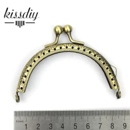KISSDIY 20pcs/lot 8.5cm Antique Bronze Metal Purse Frame Coin Kiss Clasp Handle For DIY Hardware Bag Accessory