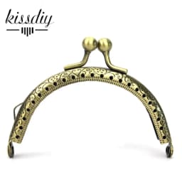 KISSDIY 20pcs/lot 8.5cm Antique Bronze Metal Purse Frame Coin Kiss Clasp Handle For DIY Hardware Bag Accessory