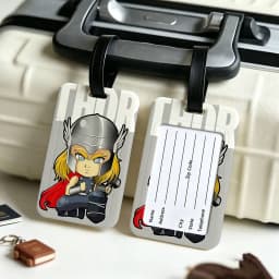 A-Avengers Canvas Painting Anti lost Travel Luggage Tag PVC ID Information Card Holder Baggage Name Label For Outdoor Trip