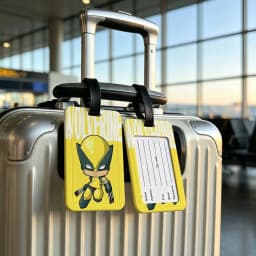 A-Avengers Canvas Painting Anti lost Travel Luggage Tag PVC ID Information Card Holder Baggage Name Label For Outdoor Trip