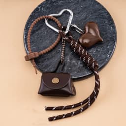 Maillard Braid Rope Pendant Exquisite Leather Mini Bag Pendant Charm Women Luxury Bag Key Chain Mobile Phone Decor