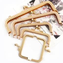 2/5/10Pcs 8.5-20cm Metal Gold Embossed Bags Handle Purse Frame Kiss Clasp Women's Handbag Wallet DIY Handmade Bag Accessories
