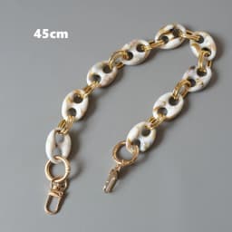 New Fashion Woman Bag Accessory Parts Leopard Candy Beige Blue Acrylic Resin Metal Chain Strap Women Shoulder Cute Clutch Chain