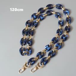 New Fashion Woman Bag Accessory Parts Leopard Candy Beige Blue Acrylic Resin Metal Chain Strap Women Shoulder Cute Clutch Chain