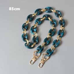 New Fashion Woman Bag Accessory Parts Leopard Candy Beige Blue Acrylic Resin Metal Chain Strap Women Shoulder Cute Clutch Chain