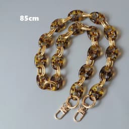 New Fashion Woman Bag Accessory Parts Leopard Candy Beige Blue Acrylic Resin Metal Chain Strap Women Shoulder Cute Clutch Chain