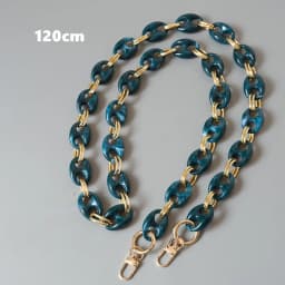 New Fashion Woman Bag Accessory Parts Leopard Candy Beige Blue Acrylic Resin Metal Chain Strap Women Shoulder Cute Clutch Chain