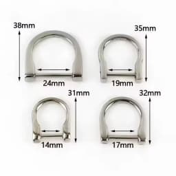 Deepeel 4/10Pcs 14-25mm Metal Buckles Detachable D Ring Clasps Bag Strap Chains Side Connect Buckle Replace Hardware Accessories