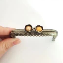 KISSDIY 5pcs mix color 8.5cm lotus Head Metal Purse Frame Bronze Square Lace kiss clasp Handle DIY Clutch Bag Accessories