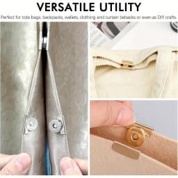 5Pairs Metal Seamless Magnetic Buckle for Bags - Magnetic Snap Buttons for DIY Buckle Closure Magnetic Snaps for Handbags