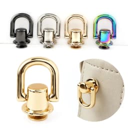 4/10/20Pcs 10mm Metal D Ring Screw Rivet Stud Bag Side Hanger Strap Chain Connector for Handbag Purse DIY Hardware Accessories