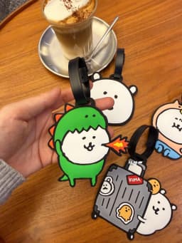 Cute Cartoon Self-deprecating Bear Luggage Tag Travel Bag Check-in Anti-loss Pendant Name Tag Spring 2026 Fashion Accessories