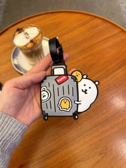 Cute Cartoon Self-deprecating Bear Luggage Tag Travel Bag Check-in Anti-loss Pendant Name Tag Spring 2026 Fashion Accessories