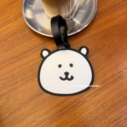 Cute Cartoon Self-deprecating Bear Luggage Tag Travel Bag Check-in Anti-loss Pendant Name Tag Spring 2026 Fashion Accessories